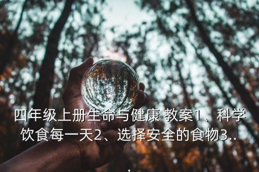 四年級(jí)上冊(cè)生命與健康 教案1、科學(xué)飲食每一天2、選擇安全的食物3...
