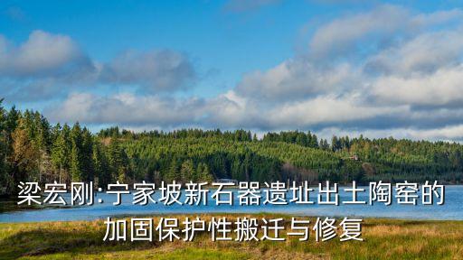 梁宏剛:寧家坡新石器遺址出土陶窯的 加固保護(hù)性搬遷與修復(fù)