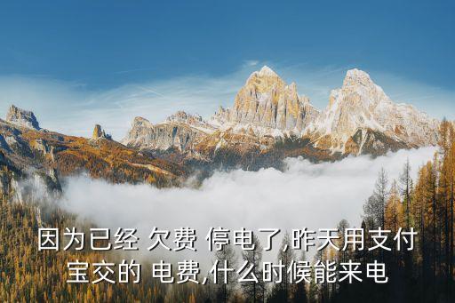 欠費(fèi)停電后交了電費(fèi)多久送電,哈爾濱欠費(fèi)停電后交了電費(fèi)多久送電