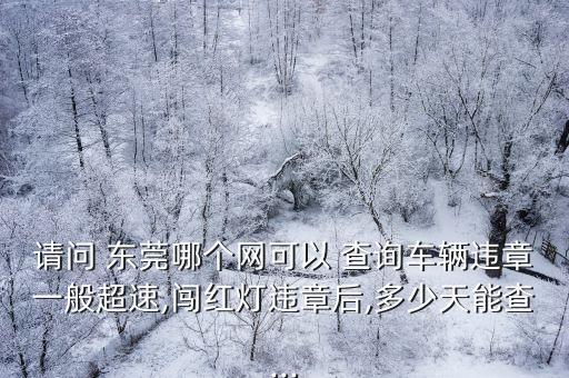 東莞交通違法查詢,東莞常平交通違法抓拍分布