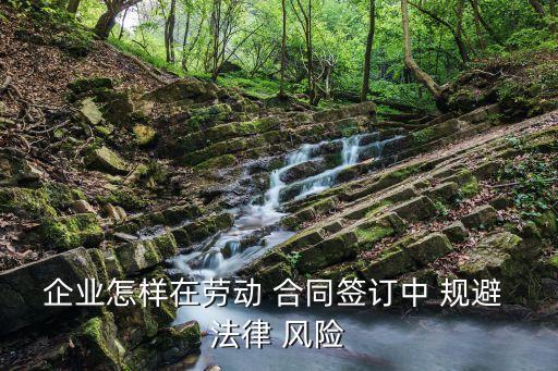 企業(yè)怎樣在勞動(dòng) 合同簽訂中 規(guī)避 法律 風(fēng)險(xiǎn)