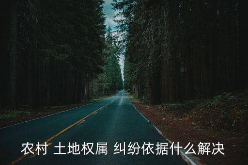 土地糾紛處理依據(jù)與解讀百科