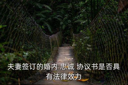 夫妻簽訂的婚內(nèi) 忠誠 協(xié)議書是否具有法律效力