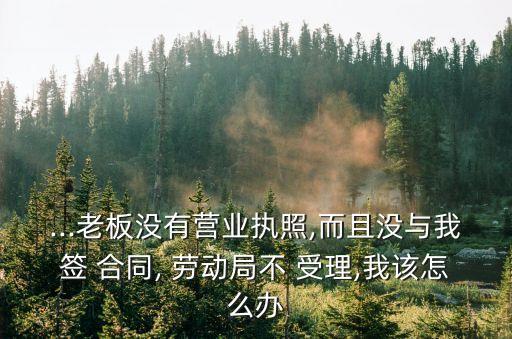 ...老板沒有營業(yè)執(zhí)照,而且沒與我簽 合同, 勞動局不 受理,我該怎么辦