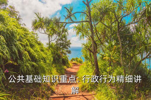 公共基礎(chǔ)知識重點(diǎn): 行政行為精細(xì)講解