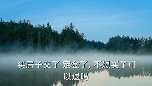 買房定金付了不想買了怎么辦,買房交定金后悔如何退定金