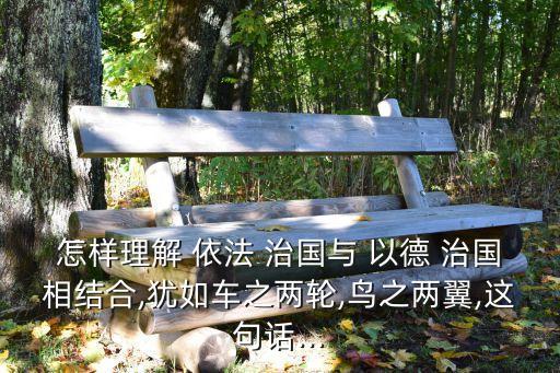 依法治國與以德治國