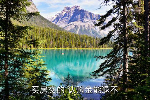 買房交的 認(rèn)購金能退不