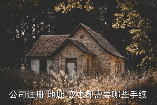 公司注冊 地址 變更都需要哪些手續(xù)