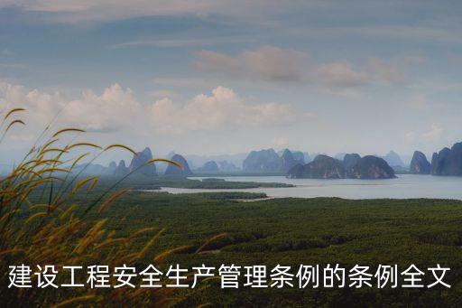 建設(shè)工程安全生產(chǎn)管理條例的條例全文