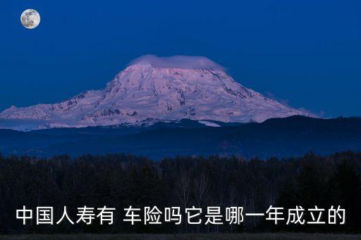 中國人壽有 車險嗎它是哪一年成立的
