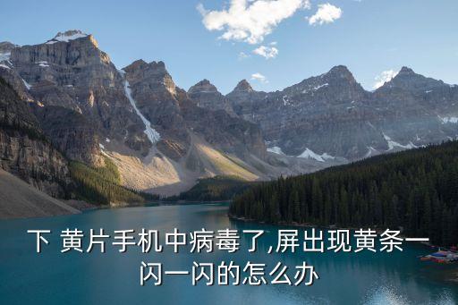 下 黃片手機中病毒了,屏出現(xiàn)黃條一閃一閃的怎么辦