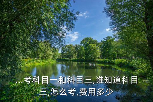 ...考科目一和科目三,誰知道科目三,怎么考,費用多少