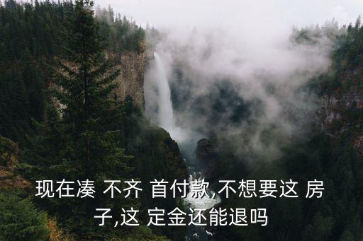 湊不齊首付可以退定金嗎房子己賣