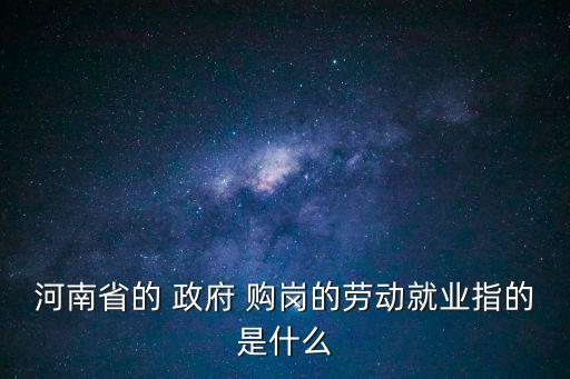 政府購(gòu)崗