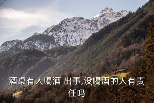 酒桌有人喝酒 出事,沒喝酒的人有責(zé)任嗎