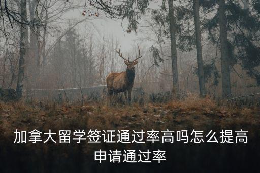  加拿大留學(xué)簽證通過(guò)率高嗎怎么提高申請(qǐng)通過(guò)率