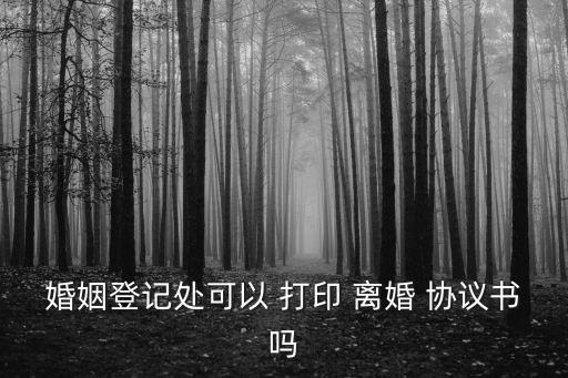打印一張離婚協(xié)議書