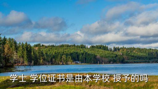 學(xué)士 學(xué)位證書是由本學(xué)校 授予的嗎