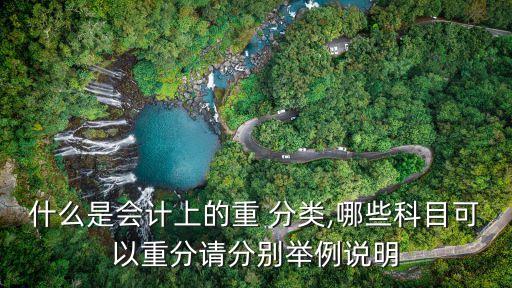 什么是會(huì)計(jì)上的重 分類(lèi),哪些科目可以重分請(qǐng)分別舉例說(shuō)明