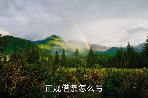 正規(guī)借條怎么寫(xiě)