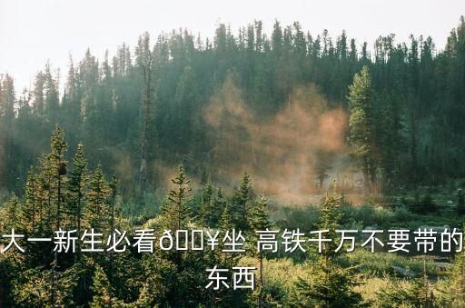 大一新生必看?坐 高鐵千萬(wàn)不要帶的東西