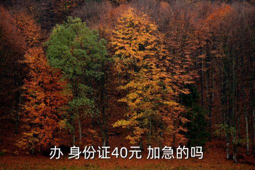 加急身份證多少錢,補一個加急身份證多少錢