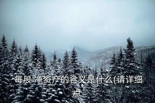 每股凈資產(chǎn)什么意思,股價(jià)高于每股凈資產(chǎn)什么意思