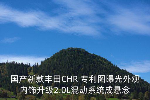 國產(chǎn)新款豐田CHR 專利圖曝光外觀內(nèi)飾升級2.0L混動系統(tǒng)成懸念