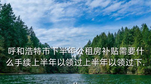  呼和浩特市下半年公租房補貼需要什么手續(xù)上半年以領過上半年以領過下...