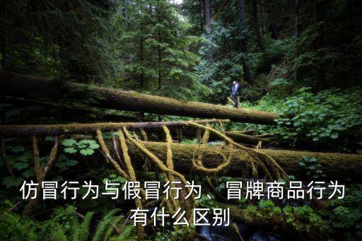  仿冒行為與假冒行為、冒牌商品行為有什么區(qū)別