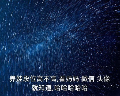 養(yǎng)娃段位高不高,看媽媽 微信 頭像就知道,哈哈哈哈哈