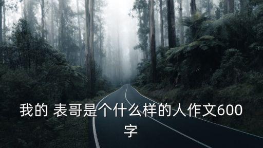 我的 表哥是個什么樣的人作文600字
