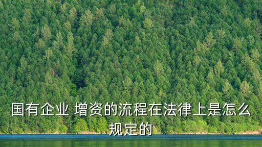 國(guó)有企業(yè) 增資的流程在法律上是怎么規(guī)定的