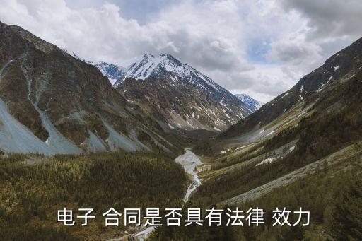 論述電子合同的效力問(wèn)題,合同電子簽字有沒(méi)有效力