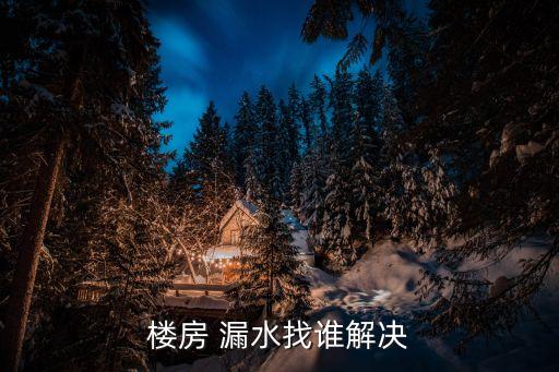 樓房 漏水找誰解決