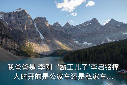 我爸爸是 李剛“霸王兒子‘李啟銘撞人時(shí)開的是公家車還是私家車...