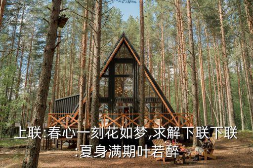 上聯:春心一刻花如夢,求解下聯下聯:夏身滿期葉若醉