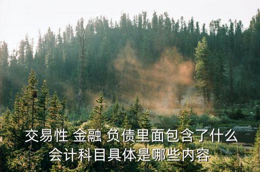 交易性金融負債