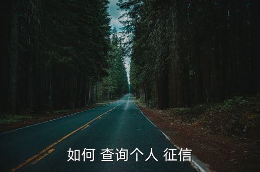 個(gè)人征信怎么查詢,手機(jī)查個(gè)人征信怎么查詢