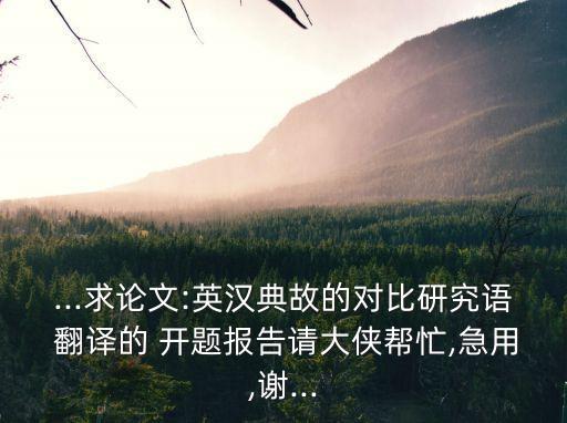 翻譯實踐開題報告范文樣本,英語專業(yè)翻譯實踐報告開題報告