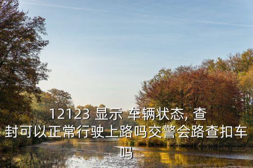  12123 顯示 車輛狀態(tài), 查封可以正常行駛上路嗎交警會(huì)路查扣車嗎