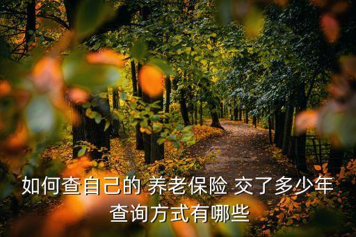 養(yǎng)老保險怎么查詢交了多少年了,支付寶養(yǎng)老保險怎么查詢交了多少年了