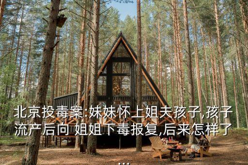 北京投毒案:妹妹懷上姐夫孩子,孩子流產(chǎn)后向 姐姐下毒報(bào)復(fù),后來(lái)怎樣了...