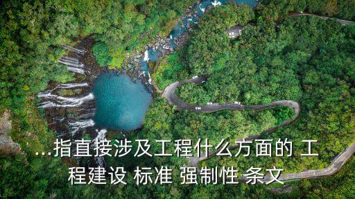 ...指直接涉及工程什么方面的 工程建設(shè) 標(biāo)準(zhǔn) 強(qiáng)制性 條文