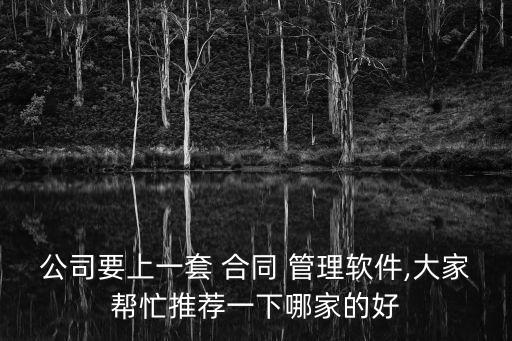 公司要上一套 合同 管理軟件,大家?guī)兔ν扑]一下哪家的好