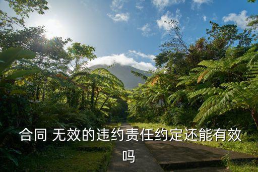  合同 無效的違約責任約定還能有效嗎