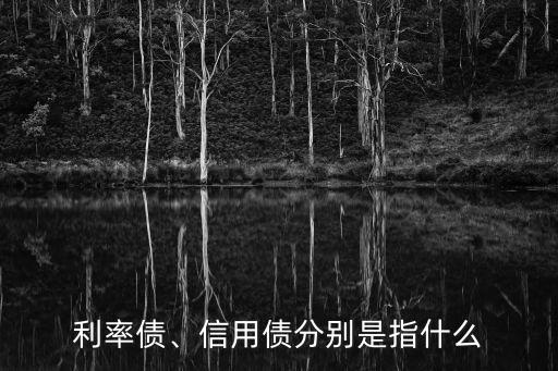 利率債、信用債分別是指什么