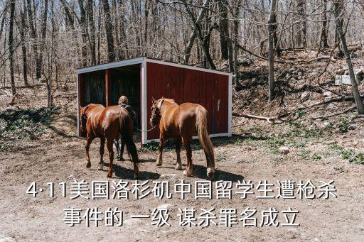 4·11美國洛杉磯中國留學(xué)生遭槍殺事件的 一級(jí) 謀殺罪名成立