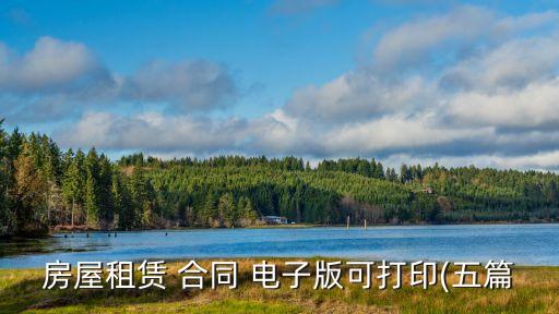 房屋租賃 合同 電子版可打印(五篇